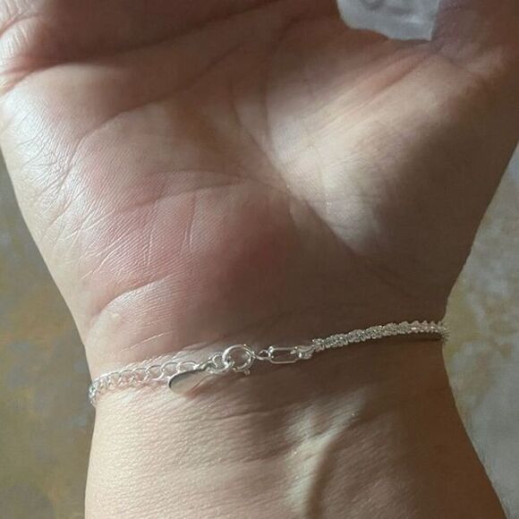 The Multimedia Dainty Heart link pendant bracelet in 925 silver. - Picture 11 of 12